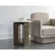 Orlo 24.25 X 21 inch Warm Grey / Antique Brass End Table